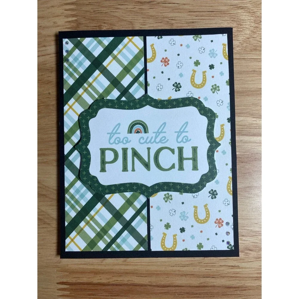 Handmade St. Patrick’s Day Blank Greeting Card A2 & Envelope